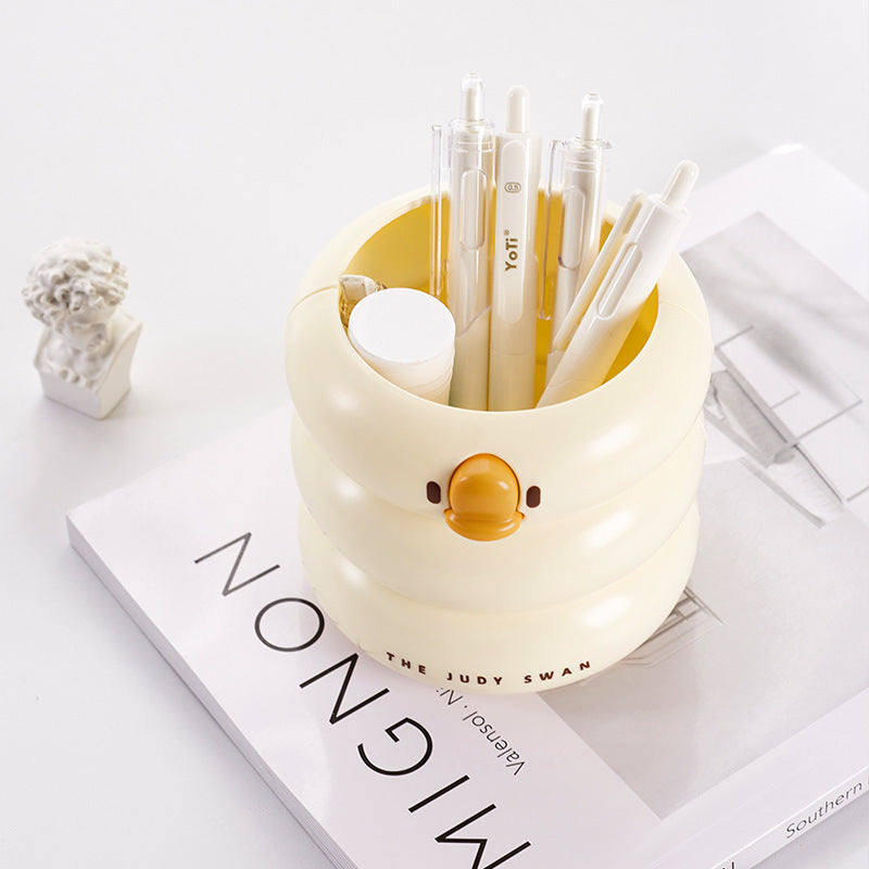 STATIONERY BOX CUTE CARTOON PLASTIC PEN HOLDER