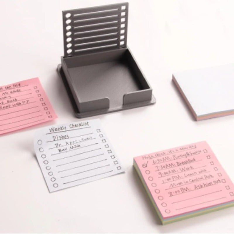 STICKY NOTE TEMPLATE STORAGE PLASTIC BOX